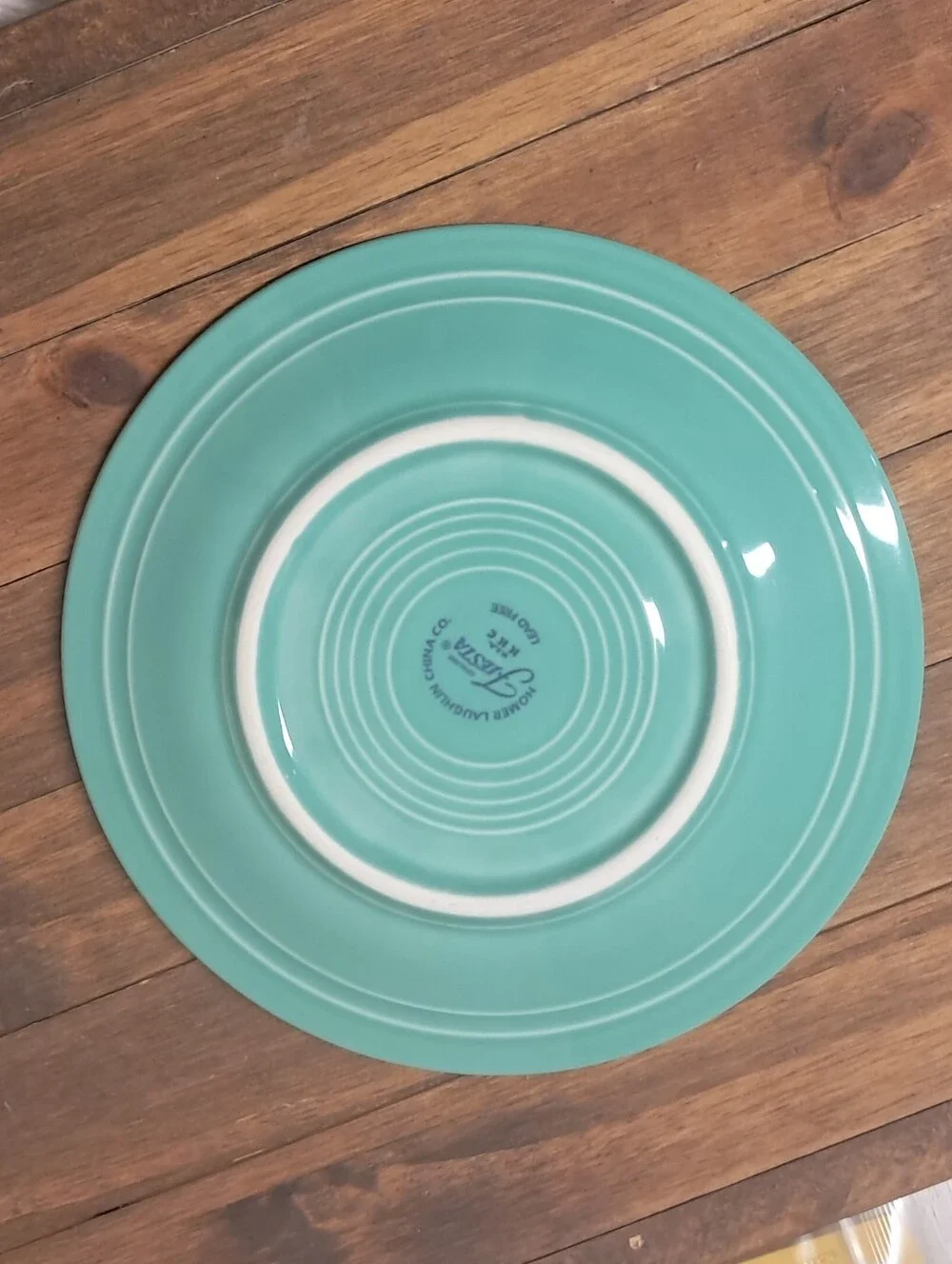 Vintage 1993 Fiestaware Turquoise Classic Rim 7.5